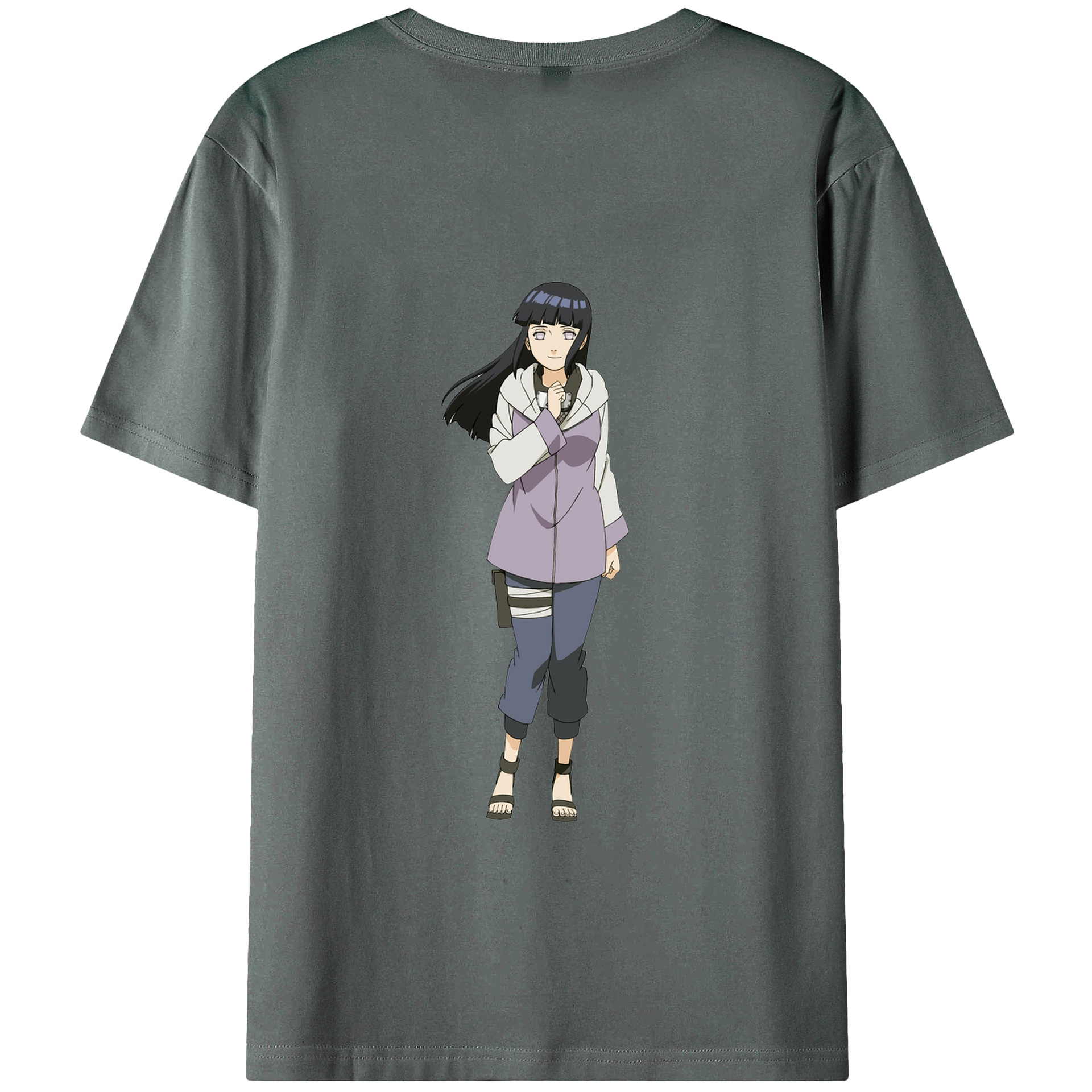 （画像用） NARUTO -ナルト- 日向ヒナタ Hyūga Hinata 綿100％半袖Tシャツ（背面プリント）